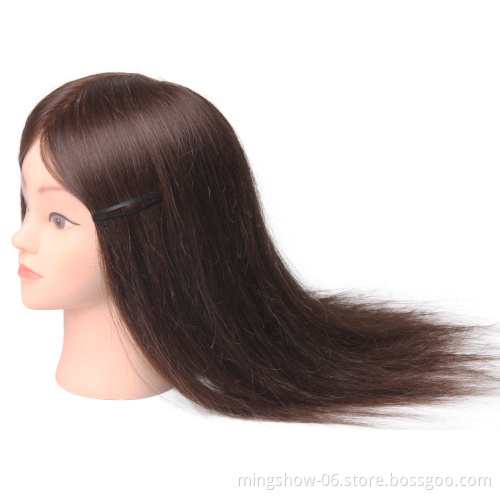 Beauty Salon Equipment Training  Female Head With 100% Human Hair For Barber Practice Training Mannequin Head